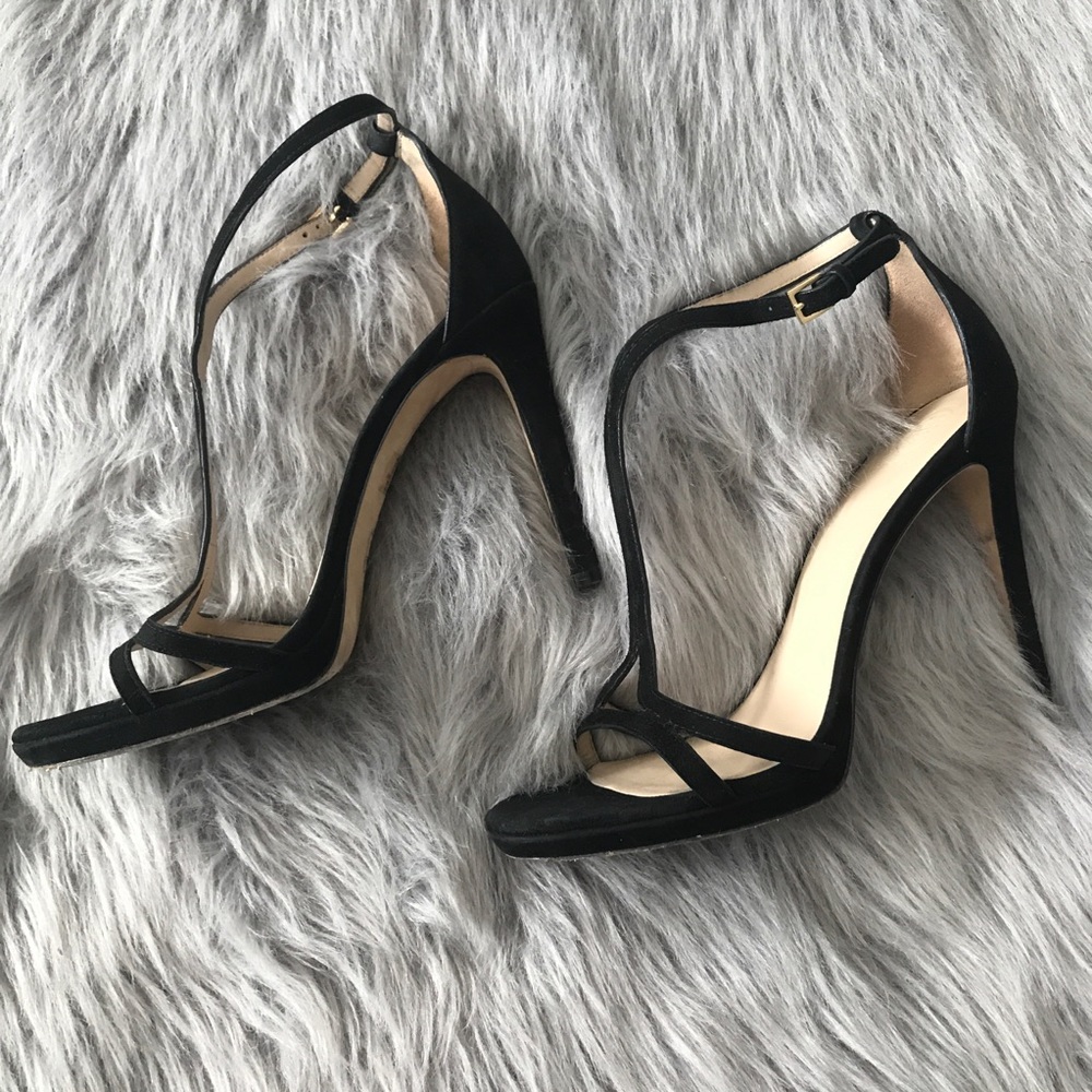 Tory Burch Shelley Suede Ankle Strap Sandal Heels